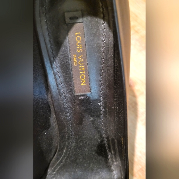 Luis vuitton size 7 black lock pump open toe - Picture 12 of 16